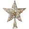 11.5" Lighted Rattan Star Christmas Tree Topper, Clear Lights